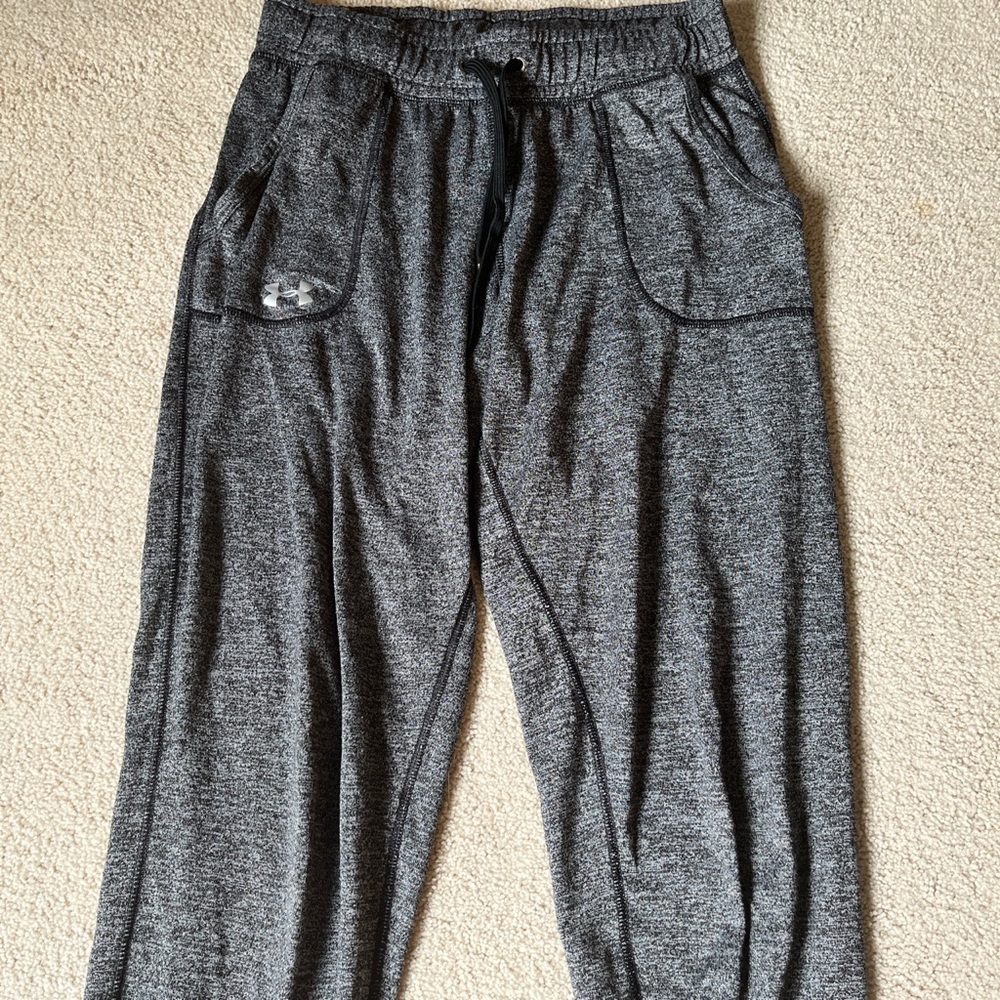 heathered grey joggers- under armour